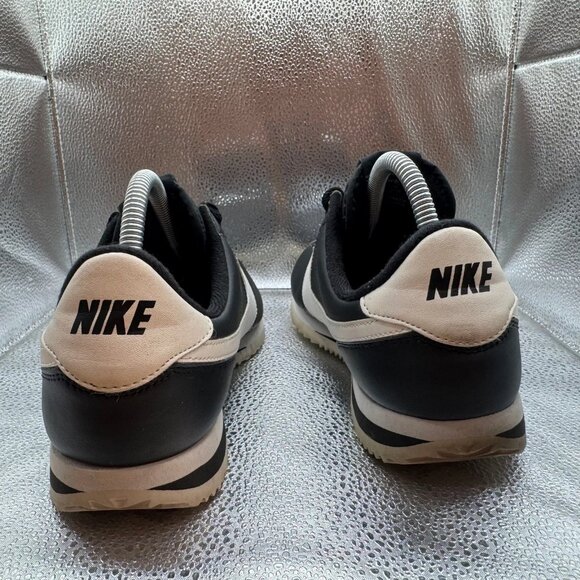 Size 8 - Nike Cortez Basic‎ Leather Black White Low Running Sneakers 819719-012 - Picture 7 of 9
